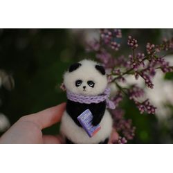 Handmade Toy, Felt toy, Felt panda