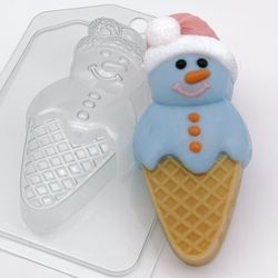 Snowman ice cream - plastic mold