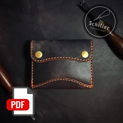 Pouch wallet - Leather pattern - PDF Download - Leather Craft