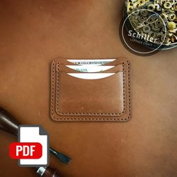 Card wallet - Leather Pattern - PDF Download - Leather Craft