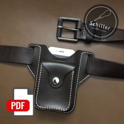 Phone belt case - Leather pattern - PDF Download - Leather Craft