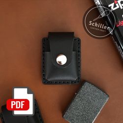 Zippo lighter case - Leather pattern - PDF Download - Leather Craft