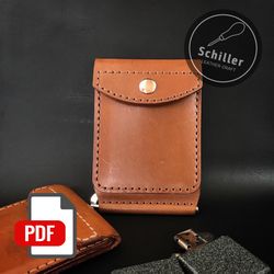 Money clip wallet - Leather pattern - PDF Download - Leather Craft