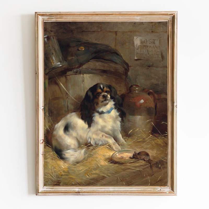 vintage spaniel wall art print.jpg