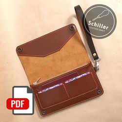 Cash envelope wallet - Leather pattern - PDF Download - Leather Craft
