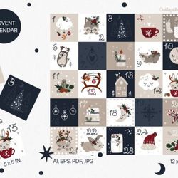 Advent Calendar Printable Christmas Card