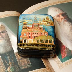 St Petersburg lacquer box Resurrection of Christ Church decorative art