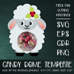 Sheep Candy Dome | Christmas Paper Craft Template