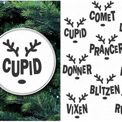 Reindeer Names Svg, Merry Christmas Svg, Deer Svg, Digital download