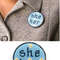 She Her Pronoun Pin. Unique Embroidered Brooch. Pride Pin Handmade For Women. LGBT Jewelry. Nonbinary Pin For Girl. Proud Of You Pin.jpg
