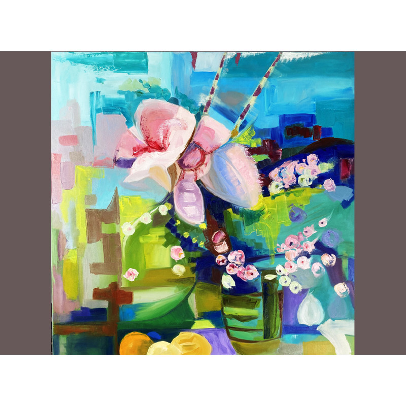 extra large oil painting floral original art flower  -4.jpg