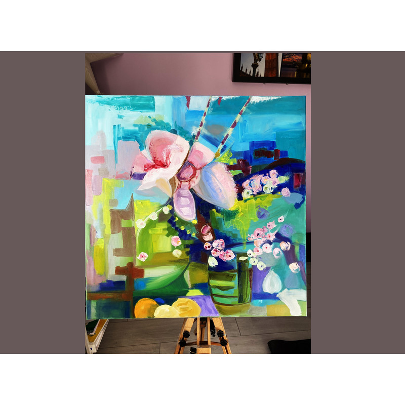 extra large oil painting floral original art flower  -6.jpg