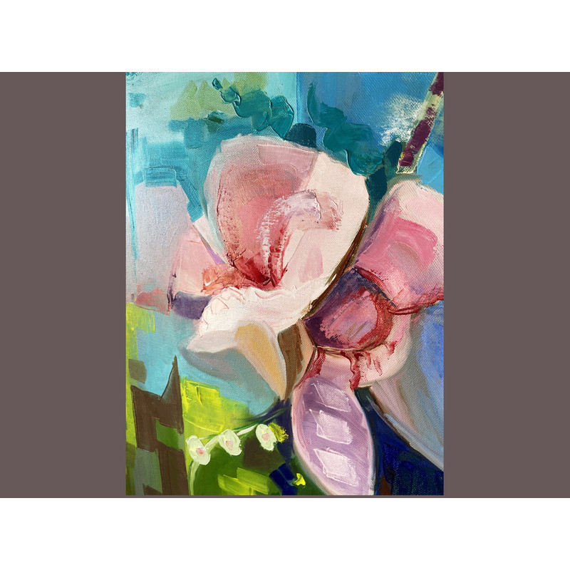 extra large oil painting floral original art flower  A83.jpg