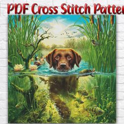Dog Cross Stitch Pattern / Animal Cross Stitch Pattern / Nature Cross Stitch Pattern / Pet PDF Cross Stitch Chart