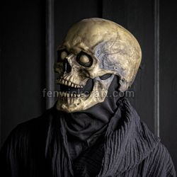 Full Skull Mask/Helmet With Movable Jaw/Blind Eyes
