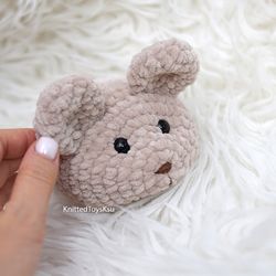 Stress Buddy Handmade Crochet Amigurumi, Stress reduction, Mental Health, mouse school gift, Squishy fidget ball