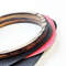 bracelet made of wood and black red craft textile 3