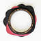 bracelet made of wood and black red craft textile 5