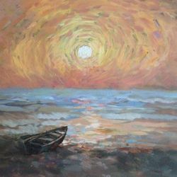 Sea Sunset painting