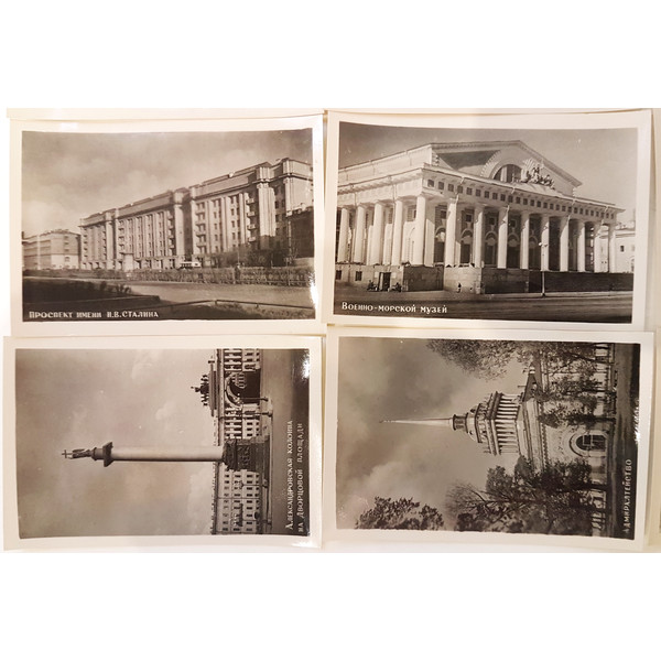 10 Vintage USSR mini Photo LENINGRAD views of town set of 16 pcs 1951.jpg