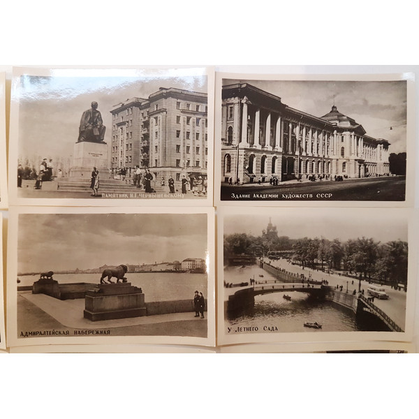9 Vintage USSR mini Photo LENINGRAD views of town set of 16 pcs 1951.jpg