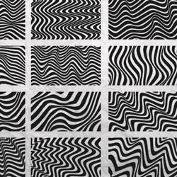 set of wavy backgrounds on a transparent basis