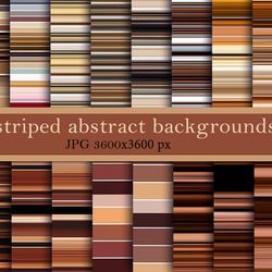 Abstract striped backgrounds in coffee palette.
