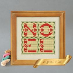 noel pattern pdf cross stitch diy christmas embroidery