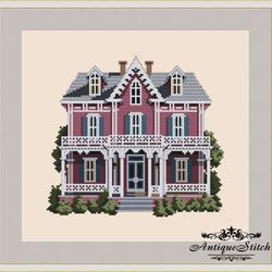 041 Cape May Victorian House Cross Stitch Pattern PDF New Jersey Victorians Across America Compatible Pattern Keeper