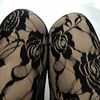 Black Lace Leggings Womens Floral Ankle Tights 80s Mesh Cute aesthetic fashion.jpg