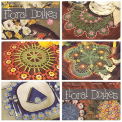 Digital | Vintage Crochet Pattern Newest Floral Doilies | Vintage 1950s | ENGLISH PDF TEMPLATE
