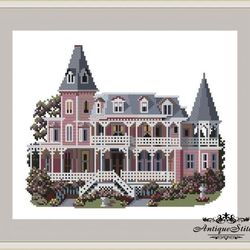 072 Angel of the Sea Victorian House Cross Stitch Pattern PDF Victorians Across America Compatible Pattern Keeper