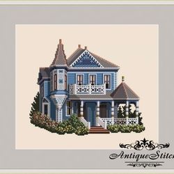 075 St. Charles Ave Victorian House Cross Stitch Pattern PDF Victorians Across America Compatible Pattern Keeper