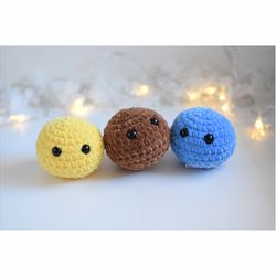 Squishy Crochet Stress Worry Anxiety Ball, Stress Friends Worry Pets, Handmade Stress Ball Squishy KnittedToysKsu