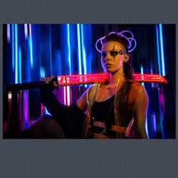 Cyberpunk 2077 - inspired - pink saber - with LED - mellee weapon - cosplay gear - made to order - custom made - props
