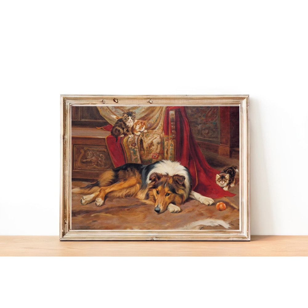 vintage border collie home decor.jpg