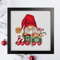 funny christmas gnome cross stitch pattern pdf, gnome cross stitch, christmas cross stitch, funny cross stitch pattern