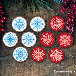Christmas Snowflakes Cross Stitch Pattern, Snowflake Embroidery, Modern Cross Stitch, Christmas Decor,Cross Stitch Sampl