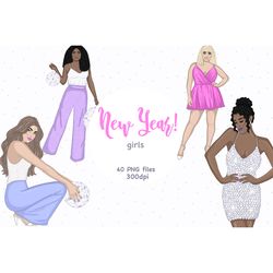 Happy New Year Girls | Best Friends Clipart