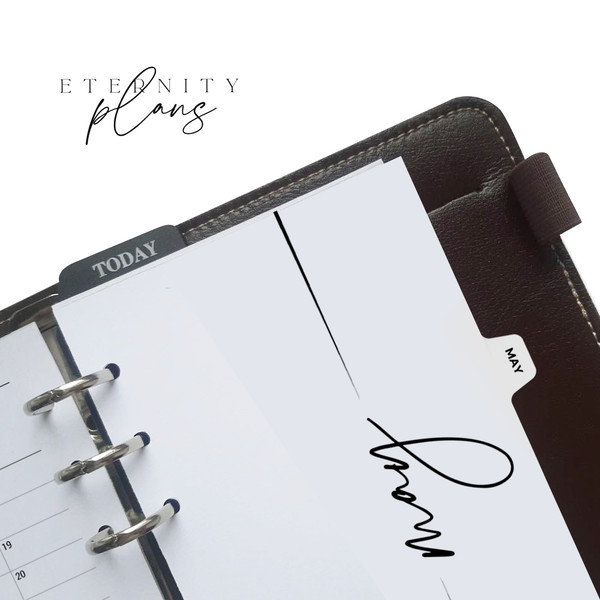 personal monthly planner dviders