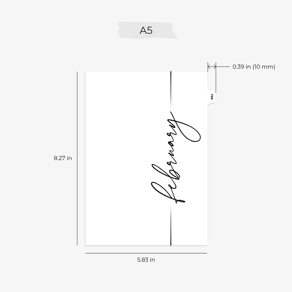 a5 planner dividers