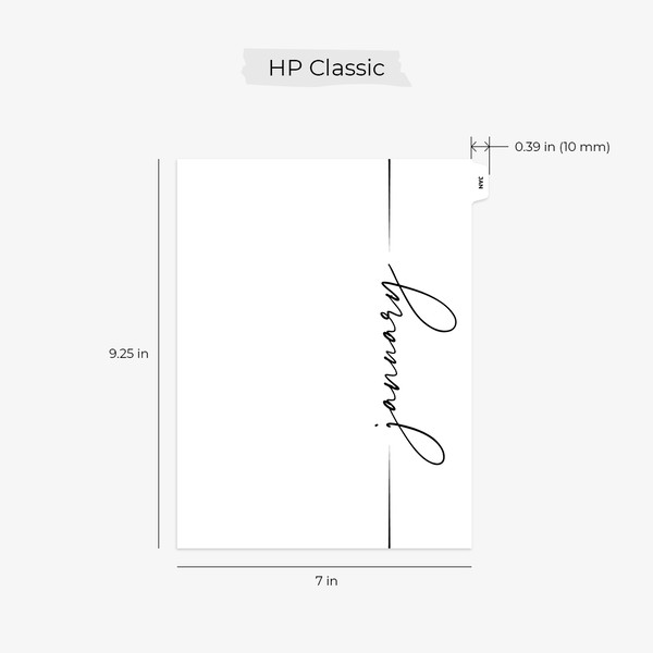 HP Classic planner dividers