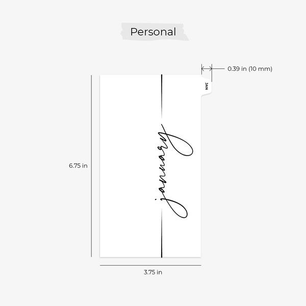 Personal planner dividers