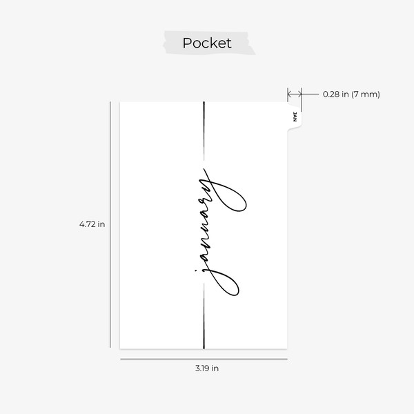 Pocket planner dividers