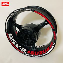 Suzuki GSX-R 600 wheel rim stickers, wheel decals gsxr 600 motorcycle rim tape kit stickers wheel stripes