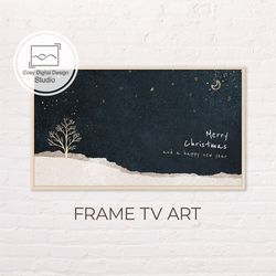 Samsung Frame TV Art | 4k Snowy Winter Merry Christmas Art for Frame TV | Digital Art Frame Tv | Cute Holiday Christmas