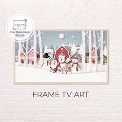 Samsung Frame TV Art | 4k Merry Christmas Santa Village Art for Frame TV | Digital Art Frame Tv | Holiday Art Decor