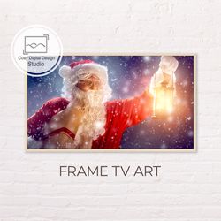Samsung Frame TV Art | 4k Merry Christmas Santa Claus Art for Frame TV | Digital Art Frame Tv | Holiday Art Decor