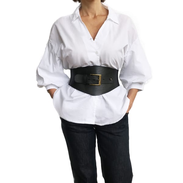 Leather corset belt for women extra wide waist belt - Inspire Uplift