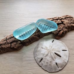 extra-large sea glass. light aqua blue sea glass genuine sea glass